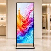Schermo LED per Poster, Display Pubblicitario Digitale da 86 Pollici Ultra Sottile, Totem LED per Negozi