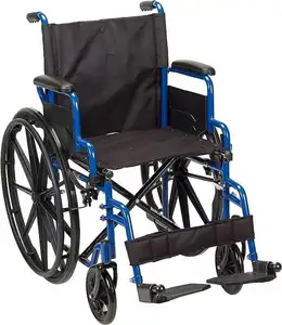 Blue Streak Ultra-Lightweight Wheelchair With Flip-Backs Arms & Swing-Away Footrests