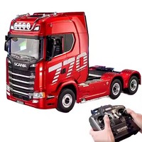 Camion tracteur RC Huina 1501 en alliage 1/18 avec phares et sons, modèle 770S V8, 19 canaux 2.4G, pour travaux d'ingénierie