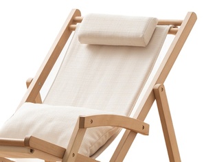 Sillas <span class=keywords><strong>de</strong></span> playa <span class=keywords><strong>de</strong></span> madera fuerte <span class=keywords><strong>de</strong></span> tela Oxford con diseño personalizado, sillas <span class=keywords><strong>de</strong></span> salón portátiles plegables con almohada para Francia Chateau Fontenil - Product Image 5