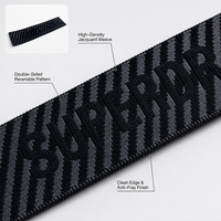 Ruban Jacquard en Nylon Écologique à Motif Personnalisé, Tissé Double Face Haute Densité pour Vestes et Sacs Techwear, OEM ODM