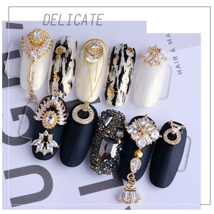 Paso Sico 12 Designs De Luxe Haute Qualité Ongles <span class=keywords><strong>Manucure</strong></span> Fournitures 3D Alliage Zircon <span class=keywords><strong>Strass</strong></span> Charmes En Gros - Product Image 5