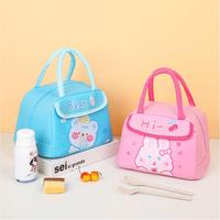 Sac isotherme réutilisable pour le déjeuner des enfants, motif dessin animé mignon, grande capacité, avec couvercle rabattable, en tissu Oxford, portable