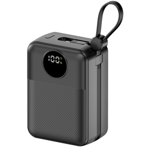 Batterie externe <span class=keywords><strong>30000mAh</strong></span> avec écran LED, charge rapide 22.5W et câbles intégrés, station de charge portable compacte pour smartphone - Product Image 1
