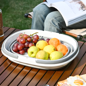 Organizador <span class=keywords><strong>de</strong></span> <span class=keywords><strong>Picnic</strong></span> Plegable Portátil <span class=keywords><strong>de</strong></span> Plástico con Soporte para Teléfono y Cesta para Ropa para Uso en Exteriores y en el Hogar - Product Image 5
