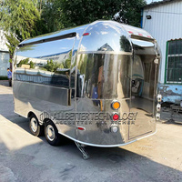 7x13 'chariots de restauration rapide de café de crème glacée mobile personnalisé remorque de camion de nourriture en acier inoxydable entièrement équipée avec cuisine complète à vendre
