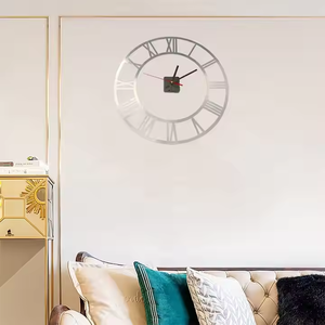 <span class=keywords><strong>Horloge</strong></span> murale à quartz 3D style Art Déco européen vintage, chiffres romains, aiguilles, décoration de salon, grande, silencieuse, personnalisable - Product Image 5