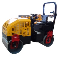 Mini-compacteur routier 1 tonne à entraînement hydraulique pour la compactation de l'asphalte et du sol
