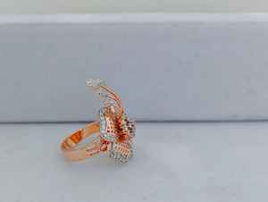 Hermoso Anillo de Diamantes Cultivados en Laboratorio con Diseño Floral, Oro Sólido de 14k y 18k en Rosa, Amarillo y Blanco, Anillo de Compromiso y Promesa para Mujer - Product Image 5