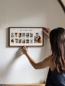 Regalo <span class=keywords><strong>de</strong></span> <span class=keywords><strong>Cumpleaños</strong></span> para Bebés <span class=keywords><strong>de</strong></span> <span class=keywords><strong>1</strong></span> <span class=keywords><strong>Año</strong></span> (12 Meses), Creativo, DIY, Conmemorativo, <span class=keywords><strong>de</strong></span> Madera Maciza, Rectangular, para Registrar el Crecimiento Infantil, Tamaño A3/A4 - Product Image 4