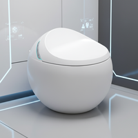 WC intelligent de luxe au design rond, cuvette de toilette intelligente, livraison rapide, bidet intelligent, toilettes intelligentes à poser au sol