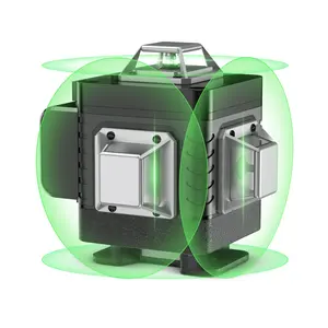 Multi-purpose da elevada precisão exterior auto giratório 4D 16 linha nível do laser verde auto nivelamento 360 nível do laser para a construção