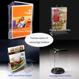 Acrylic lật đơn chủ A4 A5 rõ ràng <span class=keywords><strong>lucite</strong></span> Bảng menu đứng với A5 Pocket acrylic đơn chủ đứng với lật biểu đồ Clip - Product Image 3