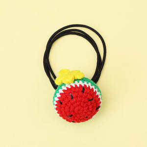 بيع بالجملة كولوفول رخيصة مرنة البطيخ الجزر الفراولة الكرز البرتقال الليمون لطيف الفاكهة الكروشيه العلاقات الشعر للفتيات الاطفال - Product Image 4