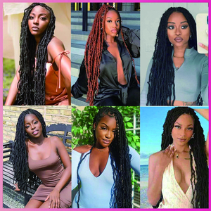 All'ingrosso NU finte Locs Crochet treccia capelli Extension 10-30 pollici sintetico di alta qualità trecce Pre-loop tinte a trama singola - Product Image 5