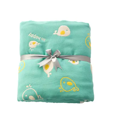 Serviette en gaze de coton, 6 couches, style japonais, dessin animé, en vison, pour serviette, couette pour bébé, couverture