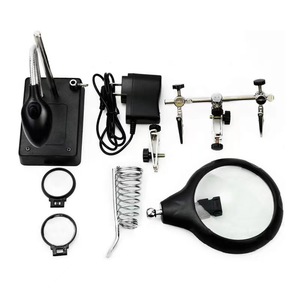 Plug Soudage Loupe 5 LED Clip Auxiliaire Loupe 3 In1 Main Soudure <span class=keywords><strong>Fer</strong></span> À <span class=keywords><strong>Souder</strong></span> Stand Holder Station Loupe - Product Image 6