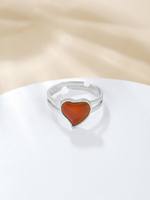 Bague d'éternité en acier inoxydable pour femme changement d'humeur couleur coeur cadeau Style classique pour fiançailles ou fête unisexe