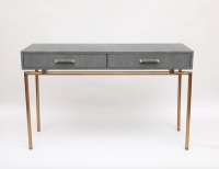 Neuer Großhandel Oriental Style Schreibtisch Konsolen tisch Computer Make-up Schreibtisch mit 2 Schubladen und massiven Metall beinen Dekorationen für zu Hause
