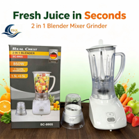 2-in-1 Blender Grinder Machine Multifunctionele Elektrische Sapcentrifuge Mixer 1.5L Blender 0.5L Maalbeker Fruit Groente Kruiden Noten