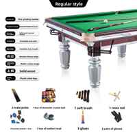 Table de billard Meilian personnalisable en bois massif et marbre T1 Glacier Silver, durable, pour intérieur, avec rails en panneaux haute densité