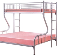 Platzsparende einfache Montage Silber Schwarz 2 IN 1 Metall Etagen bett Cabrio 2 Individuelle Twin Size Metall bett rahmen für Kinder Erwachsene