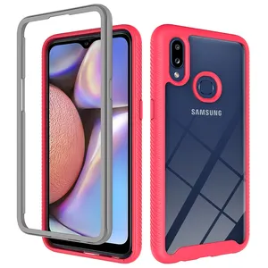 Funda armadura para Samsung A10s, funda resistente Ultra a prueba de golpes para Samsung A10s con carcasa de marco frontal de PC