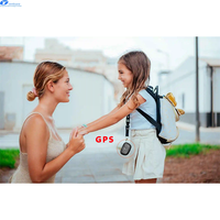Mini rastreador GPS para niños, colgante de seguimiento, reloj SOS, monitor de ritmo cardíaco con conteo de pasos, mini rastreador GPS portátil espía