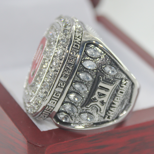 Bague <span class=keywords><strong>de</strong></span> championnat <span class=keywords><strong>de</strong></span> rugby <span class=keywords><strong>de</strong></span> la Big 12 League, Oklahoma Sooners, en alliage personnalisé, hip-hop, vente en gros, 2015 - Product Image 4