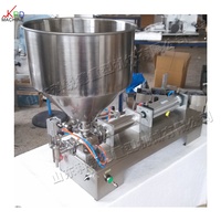 Machine de remplissage pneumatique semi-automatique à tête unique pour liquides et pâtes, idéale pour la production de crèmes, miels, sauces et cosmétiques