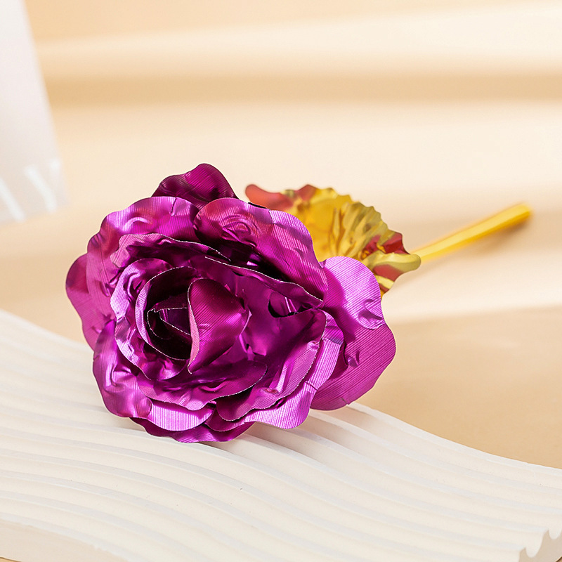 Fleur colorée de la série Gold, 24 cm, or violet