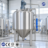 Fermenteur industriel en acier inoxydable, cuve de fermentation à double enveloppe avec agitateur mélangeur