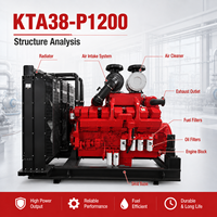 Moteur diesel turbocompressé SCDC Cums KTA38 Series KTA38-P1200 1800 tr/min pour pompe de transfert d'eau industrielle et génie civil