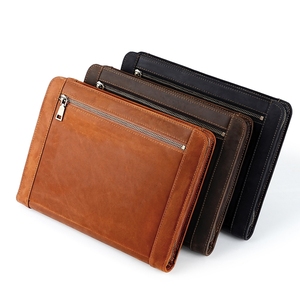 Sac pour ordinateur portable d'affaires en cuir imperméable amélioré avec poche zippée, housse pour ordinateur portable durable personnalisée pour le travail quotidien - Product Image 2