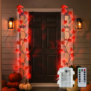 Led Ivy String Bat Spider Pumpkin Maple Leaf Pumpkin String Light para Halloween Party Holiday - Product Image 4
