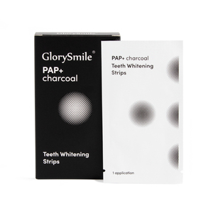 Bandes <span class=keywords><strong>de</strong></span> blanchiment des dents au charbon <span class=keywords><strong>de</strong></span> coco noir sans <span class=keywords><strong>peroxyde</strong></span> sensible PAP <span class=keywords><strong>de</strong></span> marque privée GlorySmile - Product Image 1