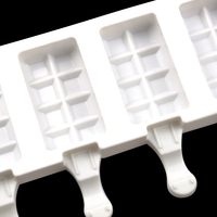 Échantillon Gratuit Usine 395 Moule en Silicone Grande Taille Forme Bloc à 4 Cavités pour Crème Glacée, Fait Main Non Estampé