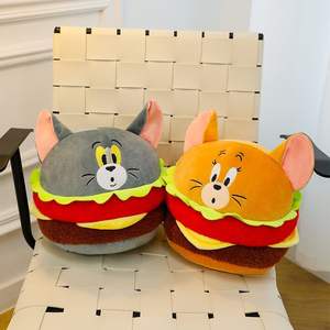 Muñeco oso de peluche de hamburguesa grande para Princesa, serie Foodie, juguete de bola creativo, almohada para dormir, muñeco de felpa súper suave de algodón PP - Product Image 2