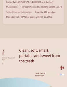 8 têtes de <span class=keywords><strong>brosse</strong></span> en gros USB charge personnalisée <span class=keywords><strong>ultra</strong></span>-mince sonique électrique vibrant adulte <span class=keywords><strong>brosse</strong></span> à dents électrique - Product Image 2