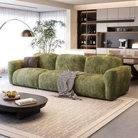 Ensemble de canapés sectionnels crème de luxe modernes de haute qualité, style simple pour hôtel, salon, petit appartement, canapé en tissu chenille crème