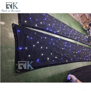 Elegant Pipe Drape <b>LED</b> <b>Star</b> Curtain with Blue & White Lights Pipe Stand - Product Image 5