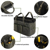 Sac de transport pour électricien, logo OEM, imperméable, robuste, capacité de 300 lb, hauteur réglable, fermeture à boucle, 20 à 24 poches