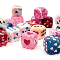 Nouvelle tendance : jeu de dés miniatures en acrylique coloré à six faces, avec logo personnalisé imprimé, 12 mm, 16 mm, 21 mm, pour jeux de société