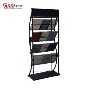 Support de littérature en métal portable avec étagère multiple pour présentoir de magazines publicitaires et porte-brochures - Product Image 3