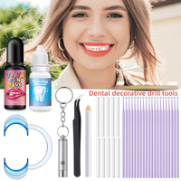 Perlengkapan Aplikasi Permata Gigi DIY Dengan Lem Permata Gigi, Pembersih, Pembuka Mulut, Lampu UV, Pinset, Kuas Mikro, Set Lengkap