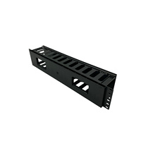 Gestionnaire de câbles 1U/2U à 12 emplacements en plastique pour armoire, goulottine de câbles horizontale 19 pouces, panneau de brassage pour organisation de fils