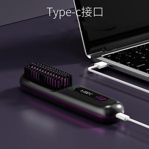 Mini <span class=keywords><strong>cepillo</strong></span> eléctrico inalámbrico recargable Usb de iones negativos portátil, peine alisador de pelo, sustituto de <span class=keywords><strong>Tymo</strong></span> - Product Image 2