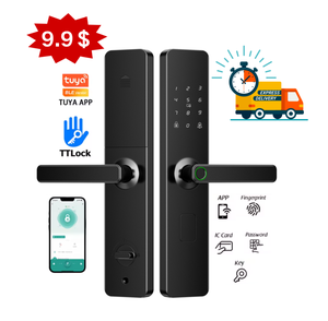 TOP 1 Serrure de Porte Intelligente à Empreinte Digitale et Mot de Passe, Entrée sans Clé, Intégration Tuya TTLock et <span class=keywords><strong>Google</strong></span> Home Cloud pour Hôtels, Villas, Usines - Product Image 1