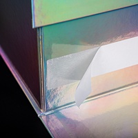 Boîte cadeau en papier magnétique pliable holographique personnalisée, boîte pliante laser irisée pour emballage de cosmétiques, bijoux et cadeaux