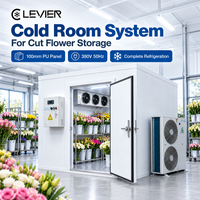 Chambre Froide avec Panneaux Isolants en PU de 100 mm, Système de Réfrigération Complet 380V 50Hz pour la Conservation des Fleurs Fraîches Coupées